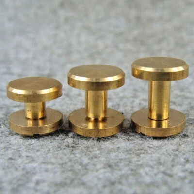 Solid Brass Chicago Screw Wallet Belt Nail Rivets Ti Belt Stud, 4mm / 6mm / 8mm - Image 1 of 4