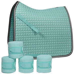 Schabracke Sattelpad Fleecebandagen SET Eskadron Dressur Cotton & Bandagen ice - Bild 1 von 1