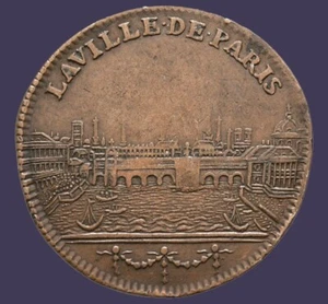 Archaios | Frankreich Louis XIV Bourbon - Blick auf Paris und Seine | RAR | #56.2 - Bild 1 von 2