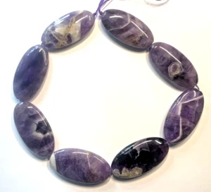 PRETTY COLORFUL CAPE AMETHYST OVAL FLAT BEADS 50X24X9 SMOOTH 16"STRAND WHOLESALE - Picture 1 of 4
