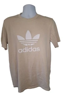 Camiseta Adidas Logotipo del Trifolio para Hombres S Beige Algodón Informal Ropa de Calle Blokecore - Imagen 1 de 9