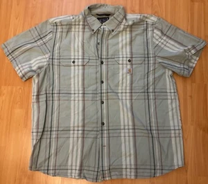 Carhartt Loose Fit Midweight Short Sleeve Plaid Shirt Sz XL - Picture 1 of 9
