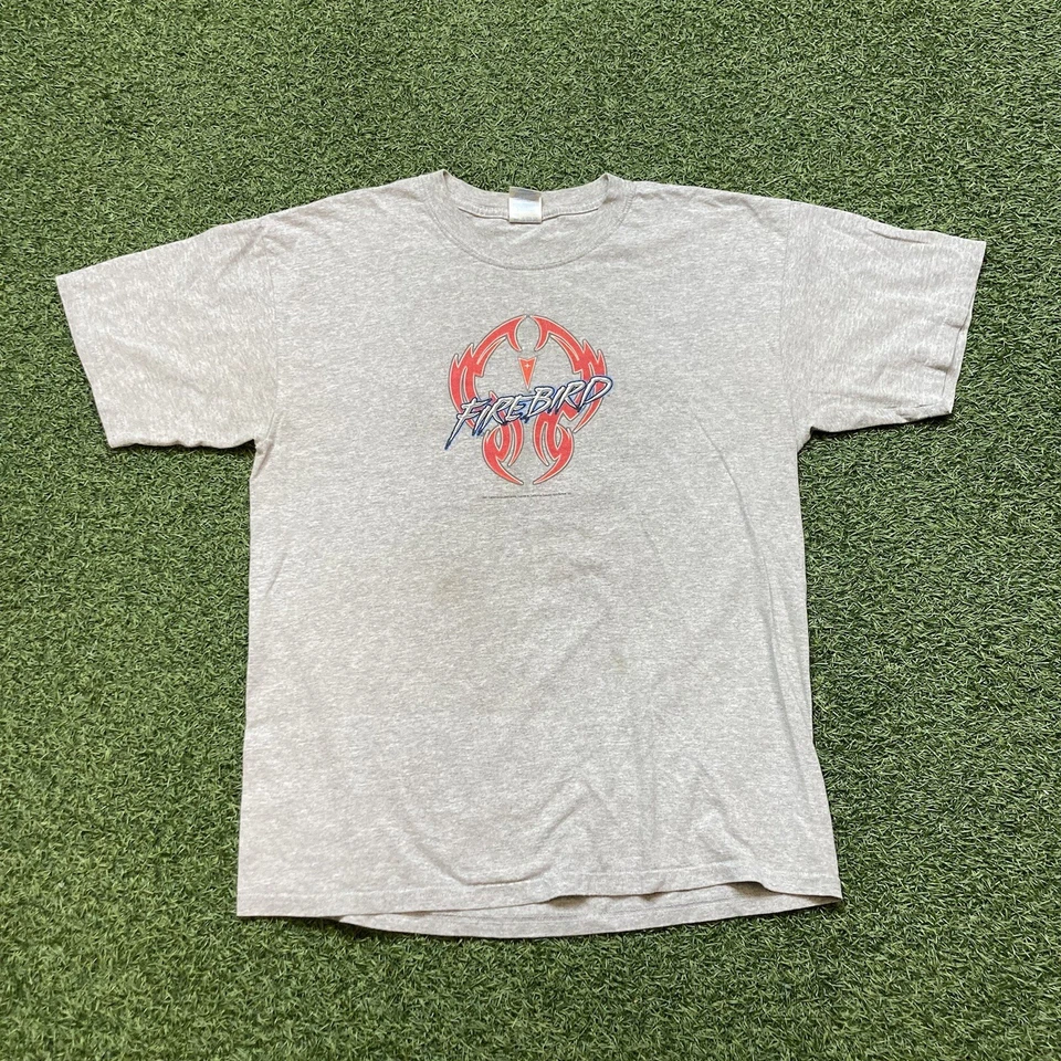 Camisa Firebird L 00s Y2k Vintage Pontiac Muscle Car Fire Flame Race Camiseta de Carreras Foto 1 de 4
