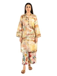 Indian Pakistani 2-piece Coord Set Salwar Kameez Kurta Set Casual Wear Size M - Picture 1 of 4