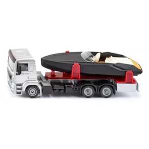 SIKU SUPER 1:50 DIE CAST CAMION MAN TGM 18.320 CON MOTOSCAFO ART 2715 - Foto 1 di 2