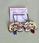 Betsey Johnson Betsey 80th birthday Tiger Drop earrings XMAS GIFT