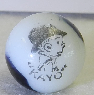 #19710m Rare Kayo Peltier Comic Picture Marble *Mint As Made* .65 Inches - Image 1 of 4
