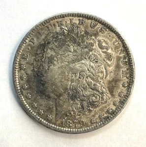1879 P Morgan Silver Dollar GEM AU About Uncirculated Toned - Picture 1 of 2