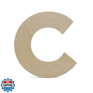 Letra C recortes de madera 8", letras de madera para decoración de paredes, decoración del hogar, manualidades - Imagen 1 de 5
