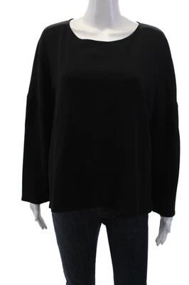 Blusa básica negra manga larga cuello redondo Helmut Lang para mujer talla S Foto 1 de 4
