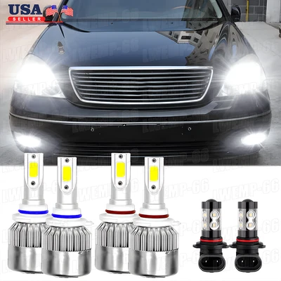 Para Lexus LS430 2001-2006 - 6x 6000K LED Faros Bombillas Luz Alta Baja Kit Combo Foto 1 de 4