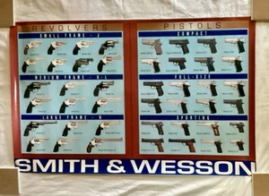 Vintage Smith & Wesson Dealer 24” x 38” Poster - Pistols & Revolvers - Picture 1 of 2