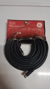 GE 50 FT. RG6 COAX CABLE 15.2 METERS BRAND NEW READY TO USE - Picture 1 of 4