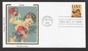 #2957 32c Love '95 Cherub - Colorano "Silk" FDC - Picture 1 of 2