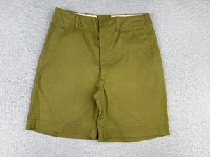 Boy Scouts Shorts Adult 30 Green Cotton Blend Twill Chino Flat Front 30x8 - Picture 1 of 14