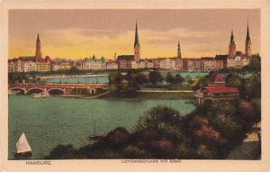 AK Hamburg (20095), Lombardsbrücke mit Stadt, n. gelaufen - Bild 1 von 2