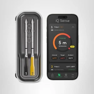 CHEF iQ Sense Termometro Smart Wireless per Carne con 2 Sonde (Gen 3) Fumo Scuro - Foto 1 di 16