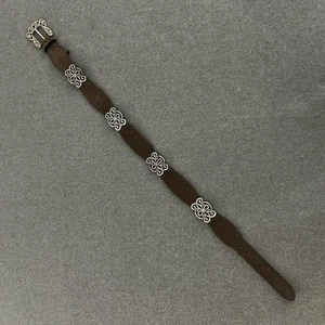 Brighton braun Ledergürtel Medium Scroll Concho Country Western Küste Cowgirl - Bild 1 von 21