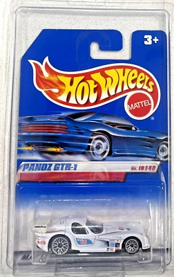 1997 Hot Wheels 19/40 PANOZ GTR-1 White vintage Mint in Protector - Image 1 of 2