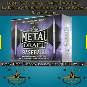 Wes Kath 2021 Leaf Metal Draft Baseball Jumbo 1X Case 6X Box BREAK #5