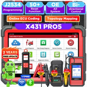 LAUNCH X431 PRO5 X-Prog3 J2534 Programming Key Coding OBD2 Diagnostic Scanner - Picture 1 of 27