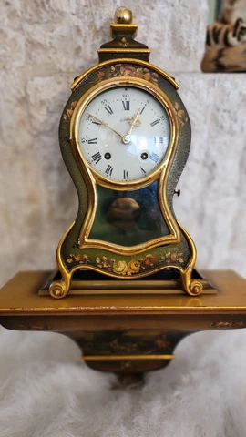 Antique Swiss Neuchâtel Bracket Clock- French 1879 - Quarter Strike LE CASTEL Cover