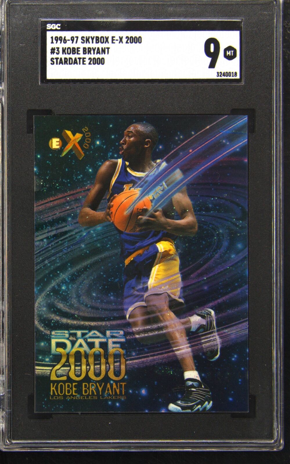 1996-97 Skybox E-X2000 Star Date 2000 #3 Kobe Bryant Rookie SGC 9
