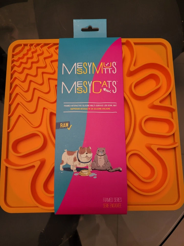 Messy Mutts Dog Cat Framed Silicone Interactive Multi Surface Lick Mat 10In X 10 - Image 1 of 2