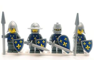 Castle French Fleur de Lis Templar Knights made with real LEGO® Minifigure