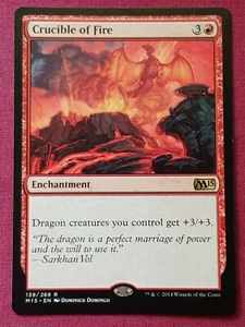 Magic The Gathering 2015 CORE SET M15 CRUCIBLE OF FIRE red card MTG - Imagen 1 de 2