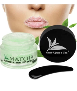 Exfoliating Green Tea Matcha Sugar Lip Scrub, Hydrating Treatment - Picture 1 of 7