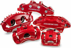 Front S4918A Pair of High-Temp Red Powder Coated Calipers