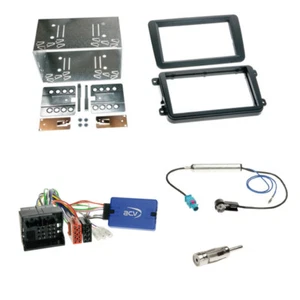 Doppel 2-DIN Blende+JVC Lenkradinterface f.VW Caddy Golf V VI Jetta ab 2005 - Picture 1 of 2