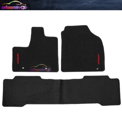 Alfombrillas para 01-06 Acura MDX alfombrillas negras alfombra de nailon 3 piezas con rojo deportivo Foto 1 de 3