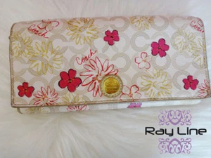  [COACH] Long Wallet / Coin purse / Whitish color (Used) 100% authentic - Picture 1 of 9