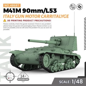 SSMODEL SS48687 1/48 Kit Modelo Militar Italia M41M 90mm/L53 Pistola Motor CarItalyg - Imagen 1 de 5