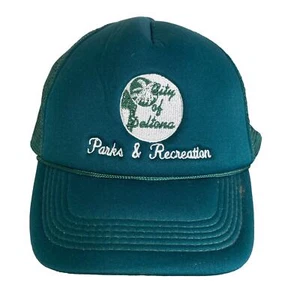 Sombrero de camionero vintage City of Deltona Parks & Rec verde Snapback unisex años 90 - Imagen 1 de 11