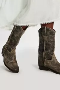 Free People Pepper Western Boots Womens 7.5 Rustic Cottagecore Cowgirl Chic New - Picture 1 of 11