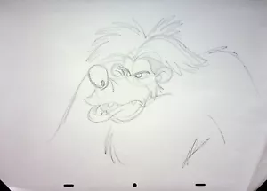 Lápiz Escena Dibujada a Mano Bartok el Magnífico Producción FIRMADO LEN SIMON #NN - Imagen 1 de 2