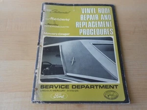 Lincoln Mercury Vinyl Roof Repair and Replacement Procedures Factory Manual - Picture 1 of 11