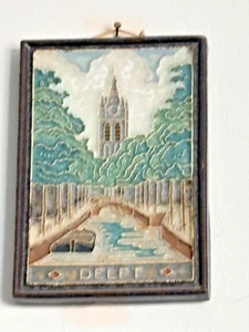 Delft Cloisonne Tile of Delft, Oude Kirk (canal) 15.0 x 10.0 cm - Picture 1 of 1