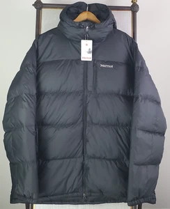 NEW $300 MARMOT Size 3XLT Mens Jacket 700 Duck Down Hooded Black Full Zip 3XL - Picture 1 of 22