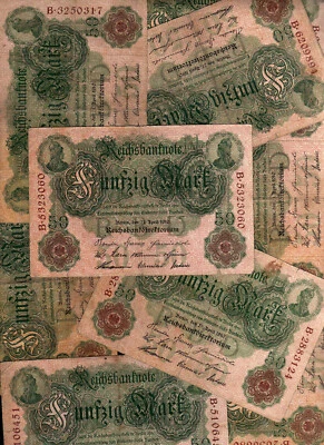 GERMANY  50 MARK  REICHSBANKNOTE  / SOLD AS EACH - Image 1 of 2