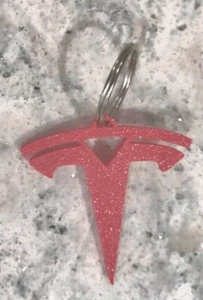 Tesla Logo Red Keychain Custom Colors Available - Picture 1 of 1