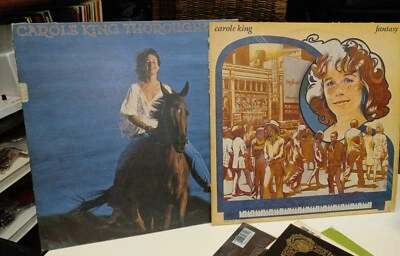 2 Records - Carole King: Fantasy -1973 Thoroughbred LP 1975  Vinyl Record album - Image 1 of 4