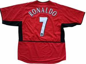 maglia calcio Cristiano Ronaldo manchester united 2002 2003 Vodafone CR7 XL - Foto 1 di 10