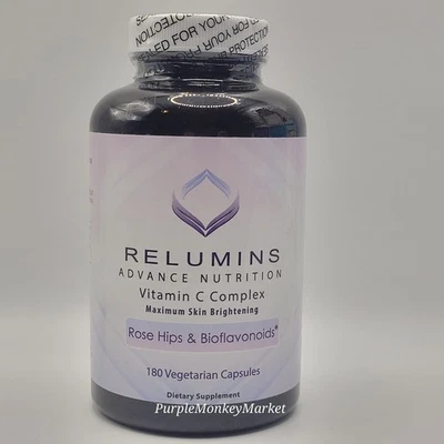 Relumins Advance Vitamin C Complex w/ RoseHips + Bioflavonoids 180 Veg Capsules - Image 1 of 4