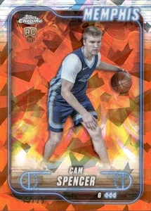 Cam Spencer Rookie - 2024-25 Topps Chrome Sapphire - Numbered /25 - Orange - Bild 1 von 2