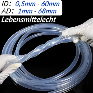 Transparent Silikonschlauch Silikon Schlauch Siliconschlauch Lebensmittelecht - Picture 1 of 8