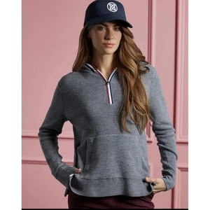 G/FORE Women's Waffle Stitch Quarter Zip Merino Wool Sweater Golf Size Large NWT - Picture 1 of 8